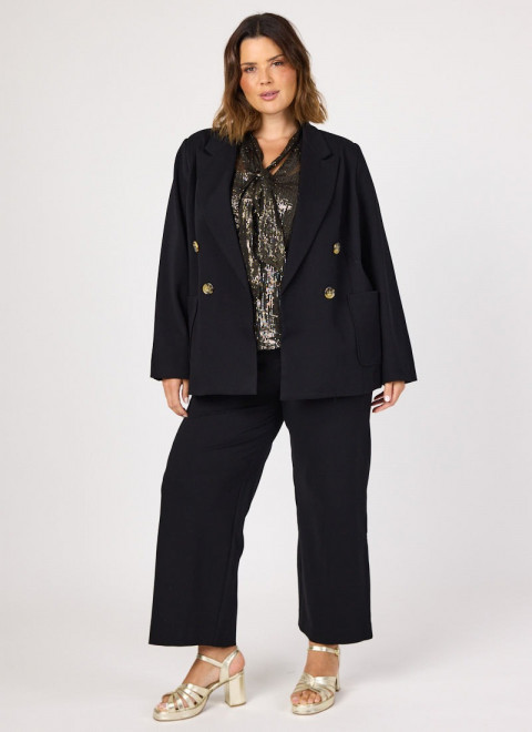Pippa Black High Waist Trousers
