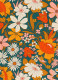 Velma Retro Floral Print Dagger Collar Blouse